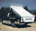 Maxi-Dump bed installed in pickup truck and raised dump position