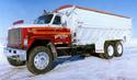 Dump-truck equiped with the E-Z Tarp system to protect the contents from the weather