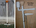 Left pic of S.S. version of a homemade stand-up planter. Right pic of the Thin Man version of the same tool.
