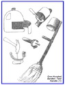 Diagram showing creation of One-Handed Garden Tool Handle from household items