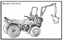 Diagram of ATV with the Movable calf scale attached to the front