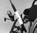 Wheelchair-Mounted Fishing Pole Holder