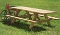 Wheelchair-Accessible Wooden Picnic Table