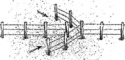 Straight Line Fence Walk-Thru Gate