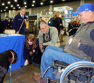 John Hancock with service dog at FFA convention