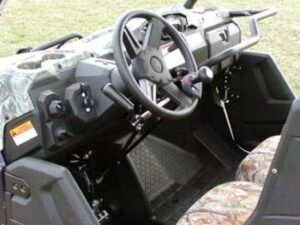 Hand controls (knob and shafts) on utility vehicle