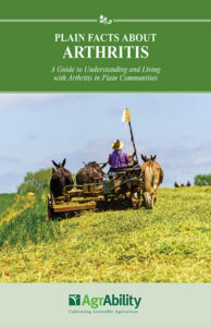 Cover of Plain Facts booklet with Amish farmer with team of horses