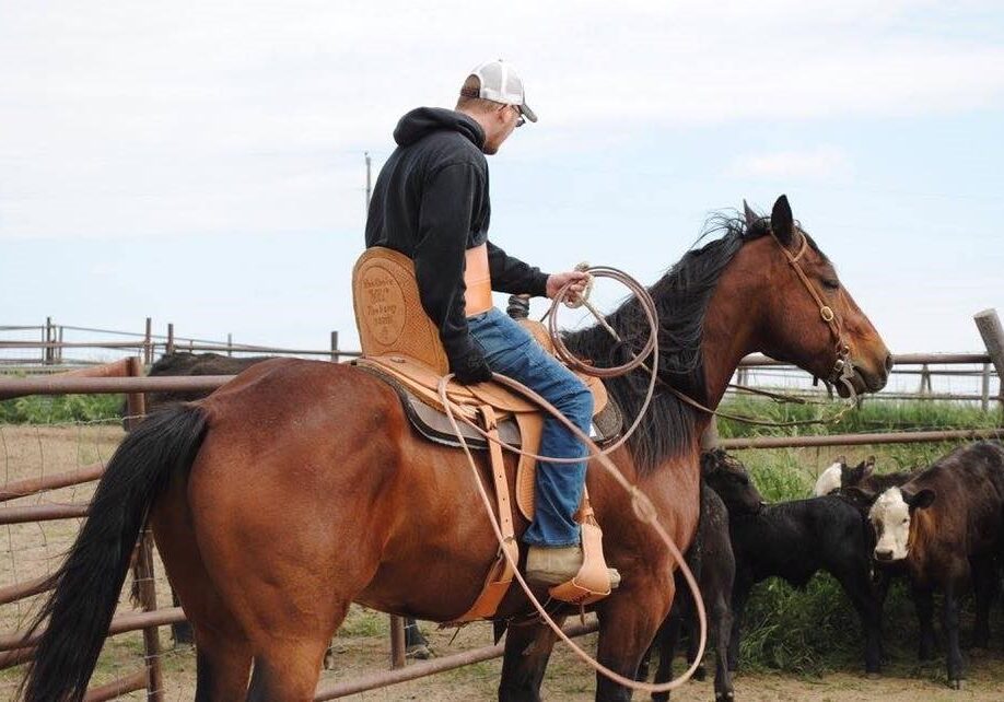 NE Farmer on Horse with Adapted Saddle